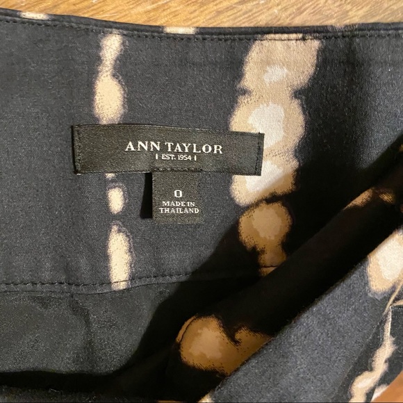 🪶3/$35 ANN TAYLOR Pockets Lined Black & Tan Tie-Dye Patterned Skirt-28 - Picture 7 of 16